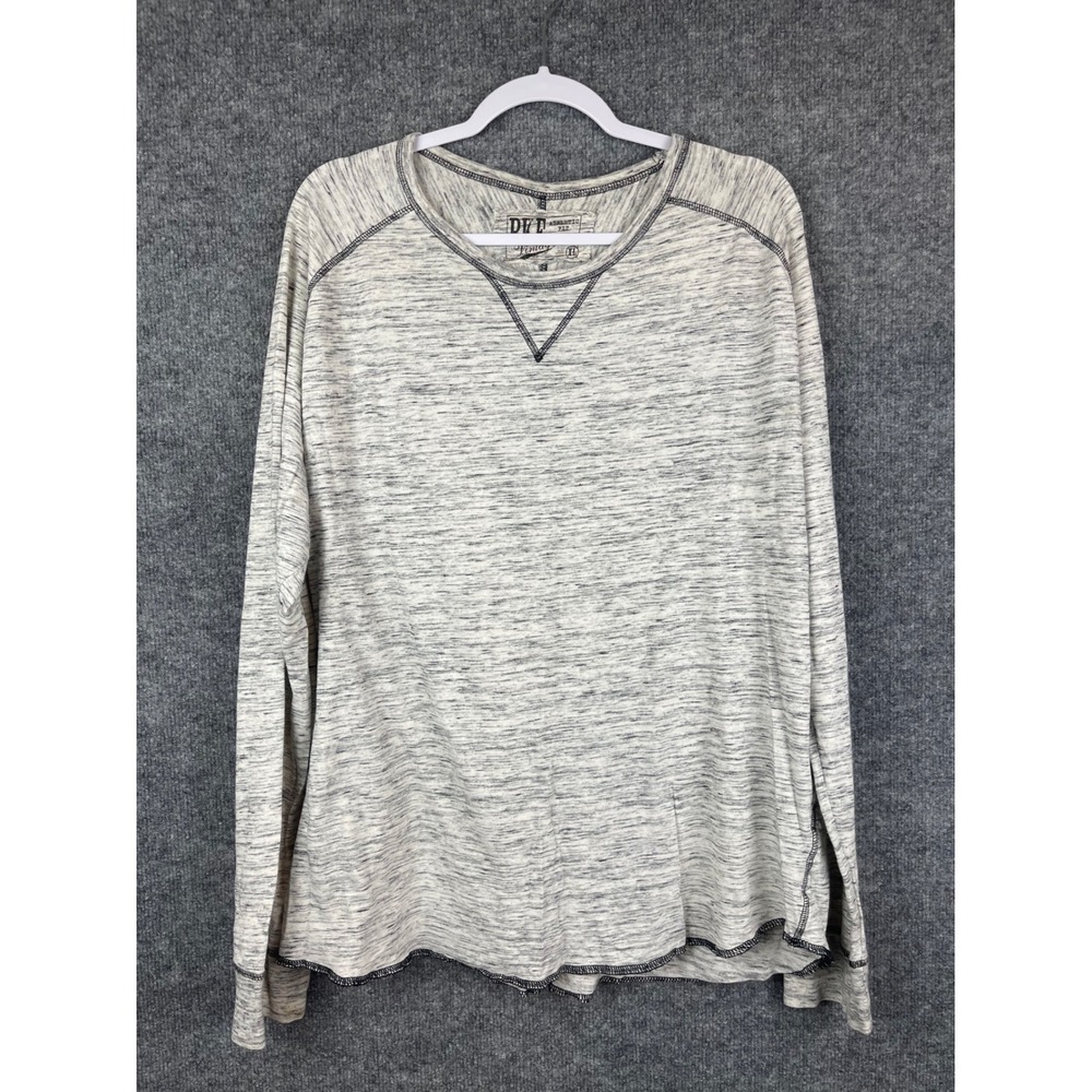 BKE Vintage T-Shirt Mens XL Grey Long Sleeve Athletic Fit Cotton Good Flaw